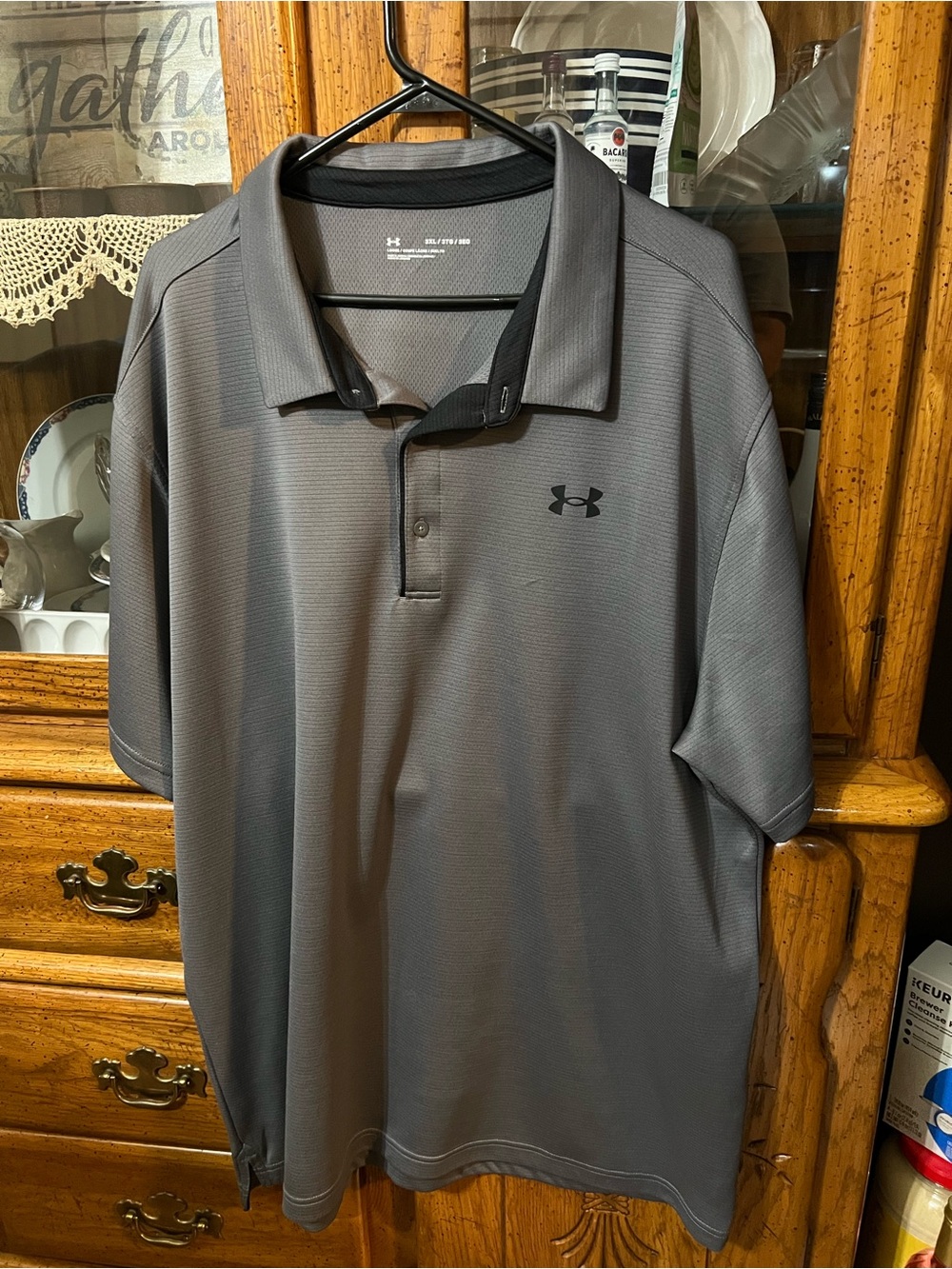 Under Armour Men's Charcoal Gray Performance Polo